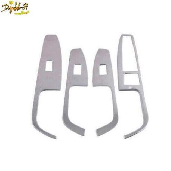 For Hyundai Elantra 2016~ Silver Steel Window Lift Panel Switch Cover Trim