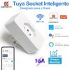 16A Brazil Standard WiFi Smart Plug with Power Monitor Smart Life APP Remote Compatible Smart Socket Work for Google Home Alexa