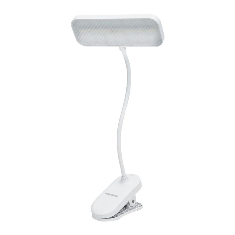Led Clip On Desk Lamp Adjustable Brightness Room Reading Study Bedside Light