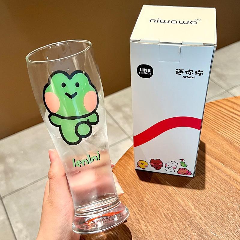 Glass cup girls high value summer cold drink juice cup large capacity drink beer cup