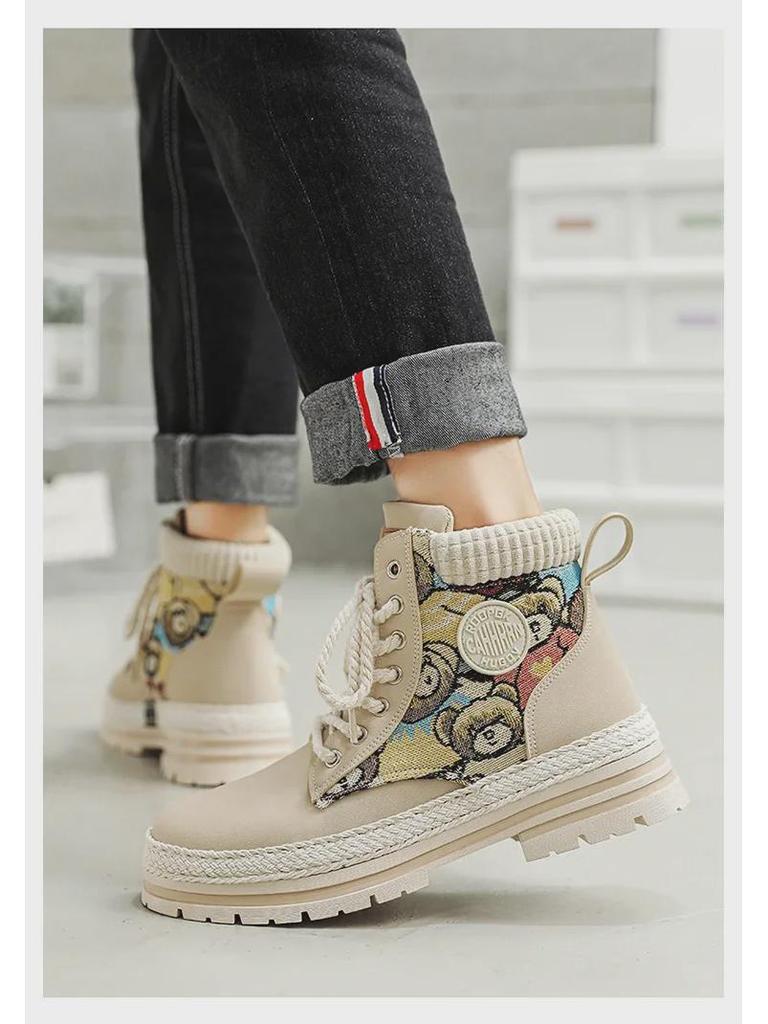 Autumn/Winter High-Top Martin Boots: Casual, Fashionable, Outdoor Motorcycle Boots for Couples.