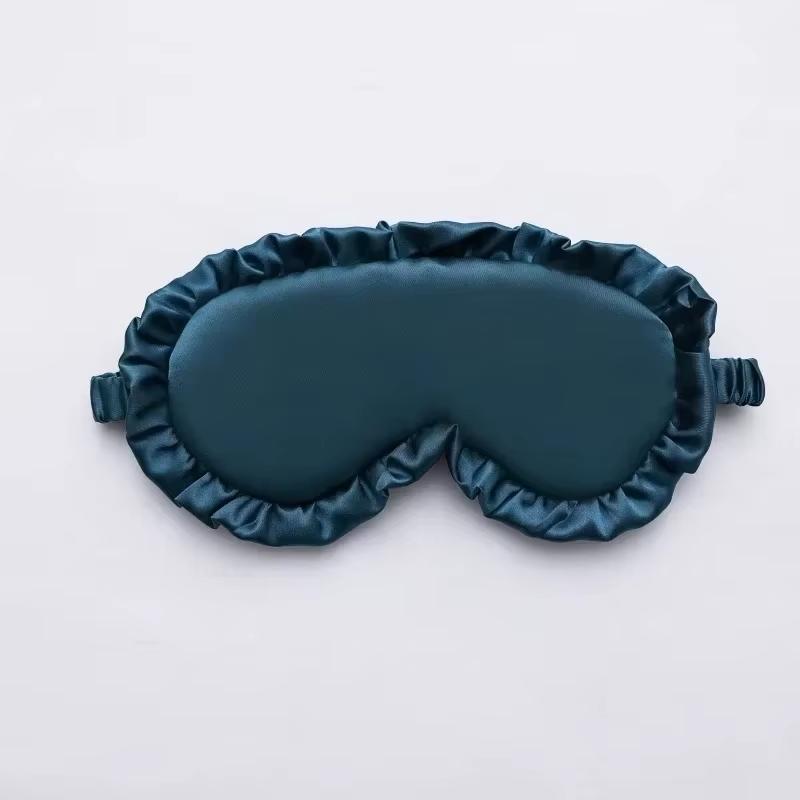 Silk Ruffle Sleep Eye Mask Soft Sleeping Eye Covers Multicolor Night Dream Blackout Eye Patches For Woman Man To Sleep Better