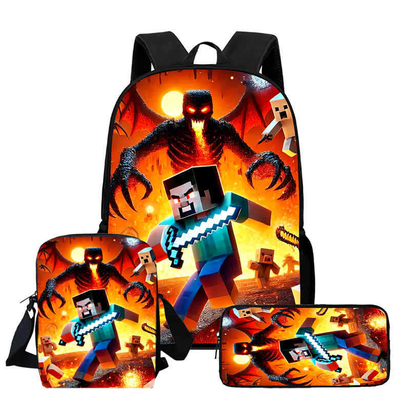 Minecraft Printed Backpack Children'S Elementary School Bag