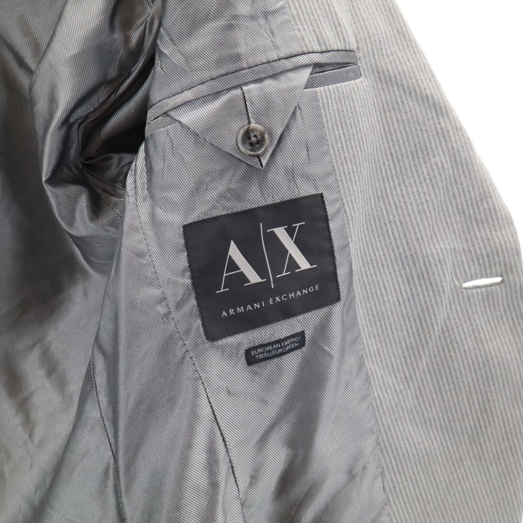 ARMANI EXCHANGE Striped Pattern tailored jacket 34 gray Men's Used