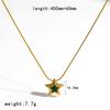 Fivepointed Star Zircon Necklace With Stainless Steel Chain For Daily Wear Women