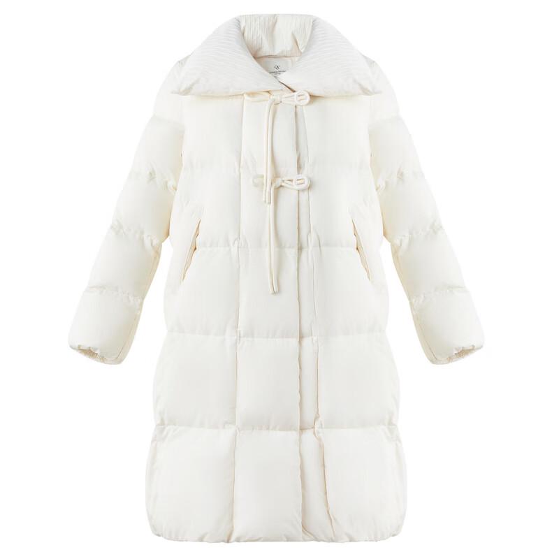 Qiushui Yiren Women's 2024 Winter Stand Collar Down Jacket with Frog Button Accent