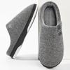 Men's Home Slippers 2024 Winter Warm Fuzzy Lined Male House Shoes Stripe Soft Memory Foam Non-slip Indoor Slipper Man Plus Size