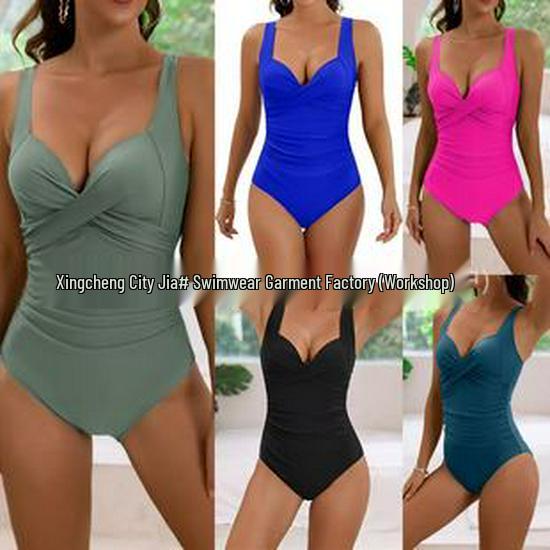 2025 Euro-American Chic Backless Solid Color Sexy Bikini