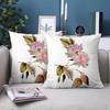 1 Pieces Vintage Watercolor Floral Throw Pillow Covers Pattern Cushion Cover Suitable For Sofa Bedroom Car Pillow Cover
