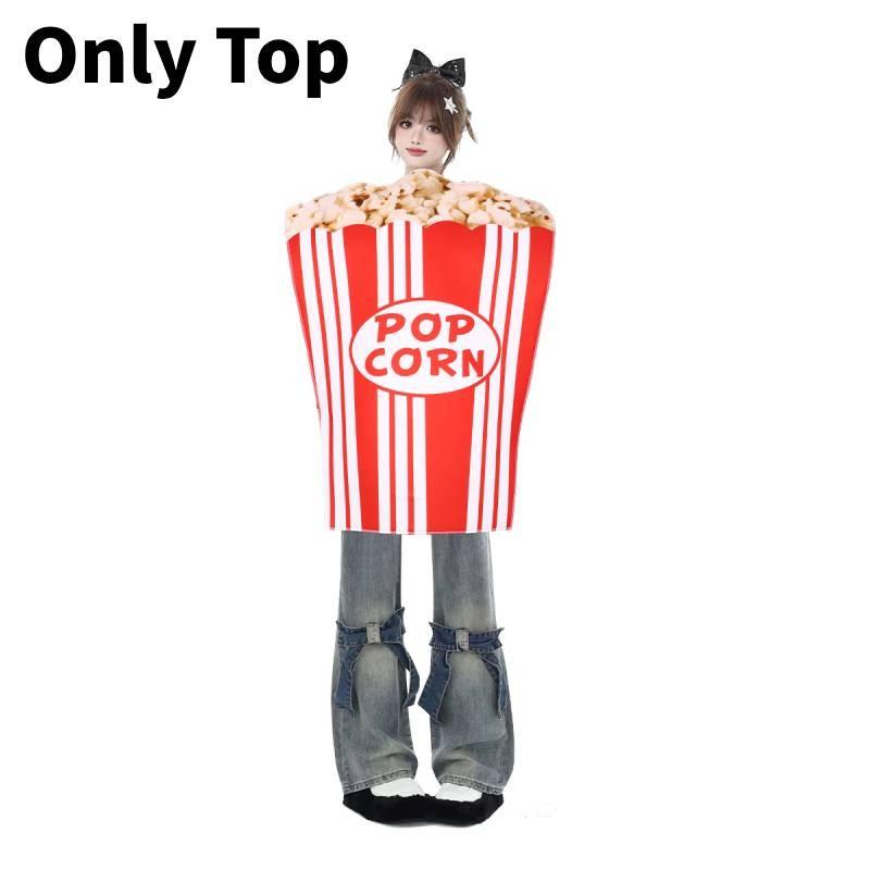 Costume Cosplay Popcorn Food Themed Halloween Party Stage Fashion Performance