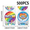 500 Rainbow English Reward Stickers Roll - DIY Journaling, Kids' Stationery, Decorative Sealing Stickers