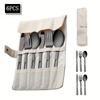 6-Piece Stainless Steel Outdoor Tableware Set Durable Portable and Easy To Clean Cutlery for Camping Picnic