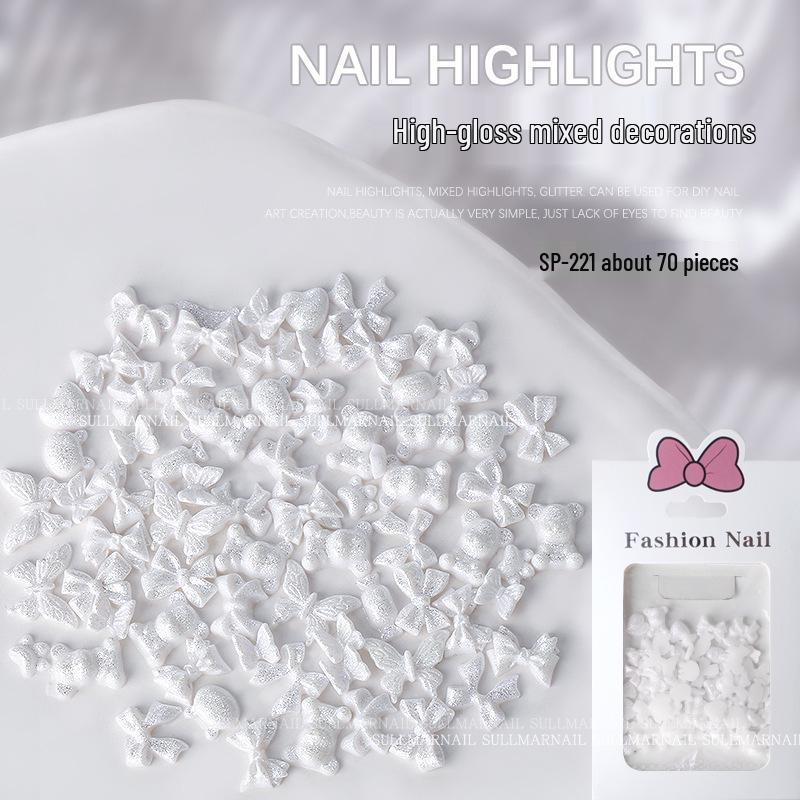 

30-Piece 3D Butterfly High-Gloss Resin Bow Nail Art Jewelry