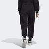 adidas Originals Trefoil Logo Print Elastic Waist Cuffed Pants Women Pants Black HK5064