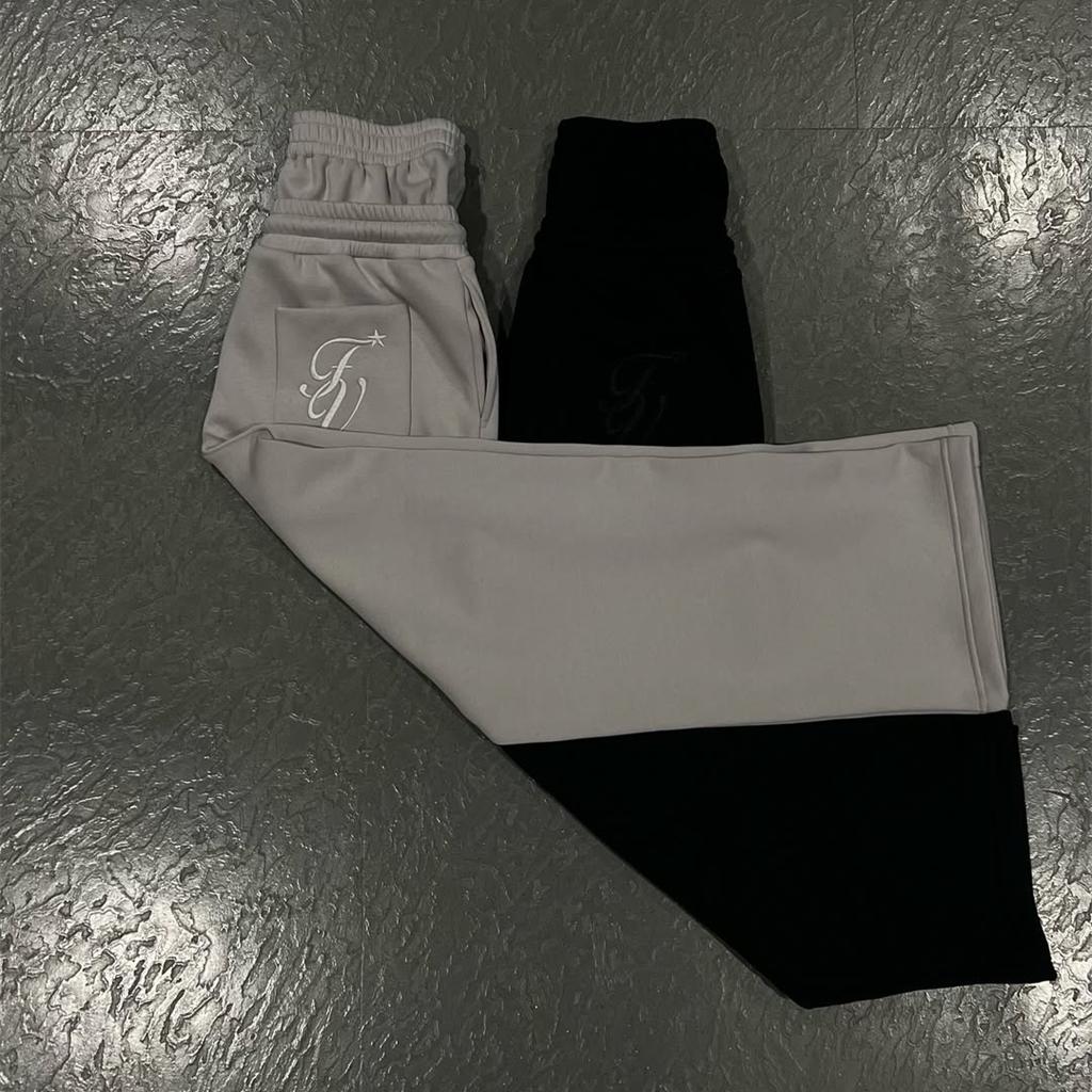 Y2K Herre Joggebukser Gotisk Trendy Dobbel Midje Unisex Joggebukser Hip Hop Amerikansk Stil Retro High Street Casual Treningsbukser