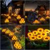 1/3 Head Solar Sunflower LED Light Outdoor Waterproof Garden Lawn Wedding Christmas Party Decoration Solar Powered Garland Lamp