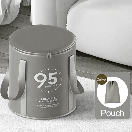 Přenosná skládací vana na nohy Vodotěsná PVC izolovaná taška do koupele na nohy 37 cm Vysoká cestovní vanička na nohy