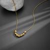 High-End Titanium Steel Seven Love Beans Necklace - Trendy, Versatile Clavicle Chain for Women