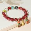 Jinsha Luminous Glass Bracelet with Colorful Porcelain Gold Foil Panjiayuan Accessory