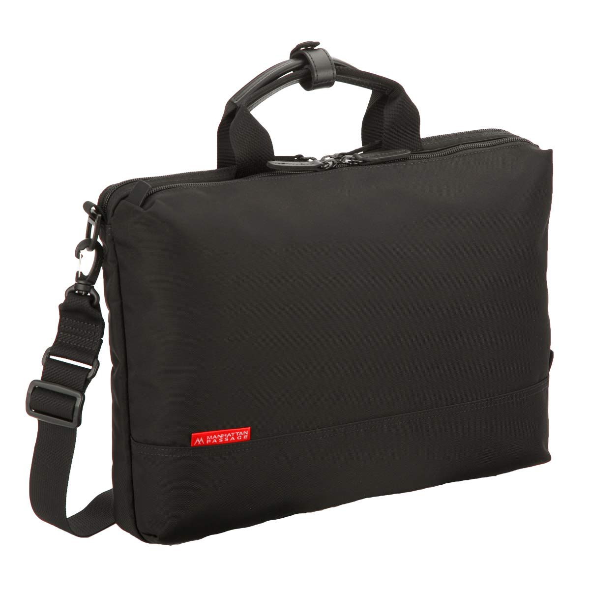 

7011BK Slim Well Organized Briefcase Unisex [Manhattan Passage] (Black) чорний