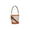 New COACH Dakotah PVC Cow Leather Bucket Bag Handbag Shoulder Bag Crossbody Bag Mini Women's White & Brown CJ828-B4TXF