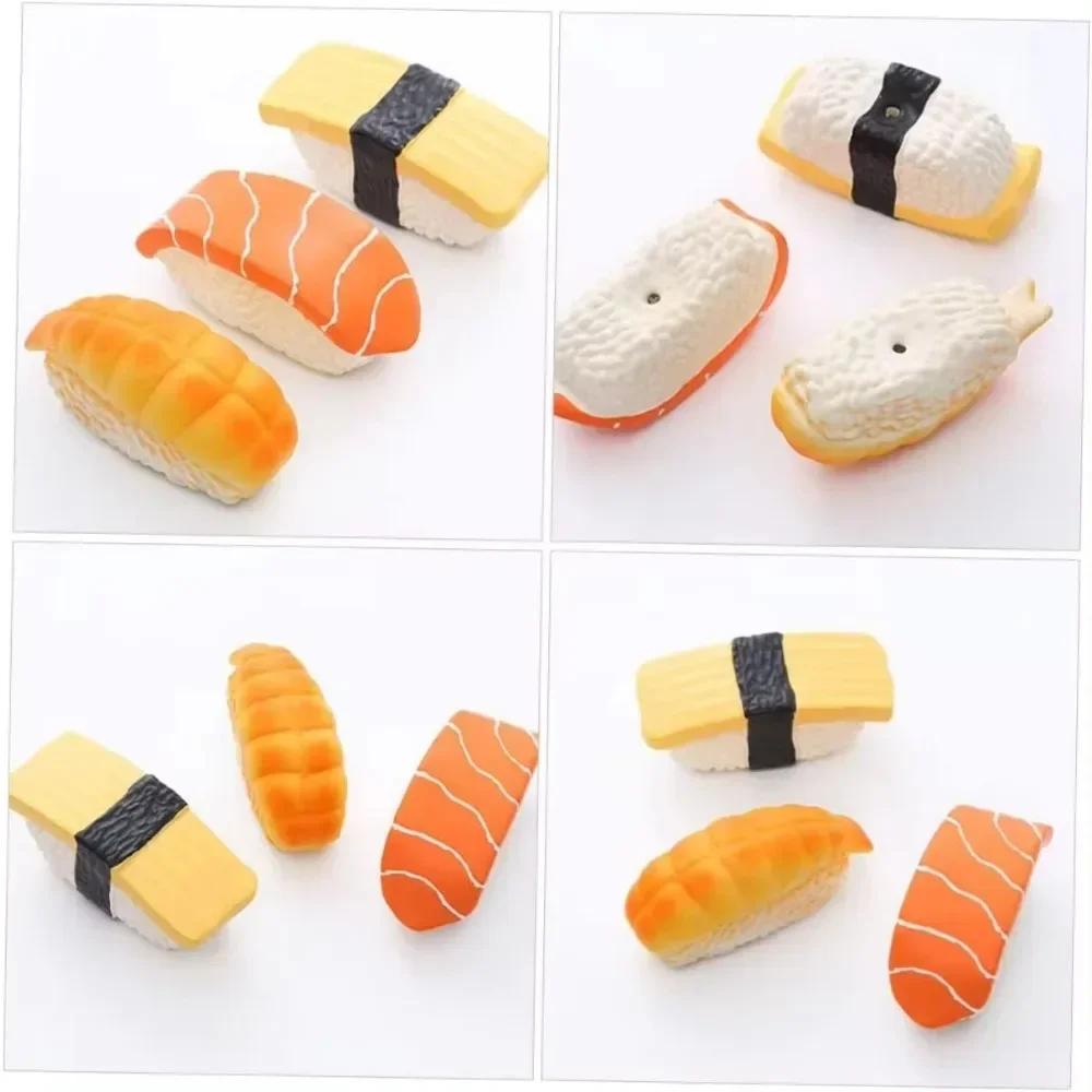 2025 Sushi Shaped Dog Toy, Soft Latex Squeaky Toy Perfect For Small To Medium Dogs, Innovative Food Themed Canine Play Toys New