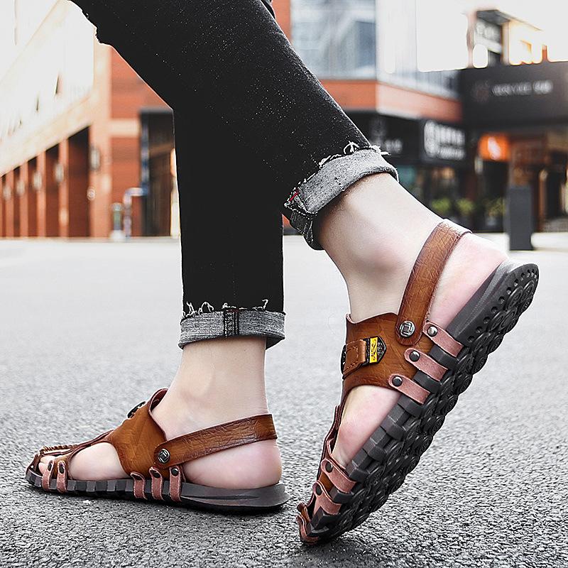 2021 Outdoor Dual-use Summer New Breathable Comfortable Fashionable Personalized Casual Shoes Foot Cover Retro Large Size 47 Sandals