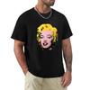 Korean Fashion Plain T Shirts for Men Andy Marilyn Warhol Monroe Sticker T-Shirt Men Clothing Harajuku Graphic Oversized Cotton