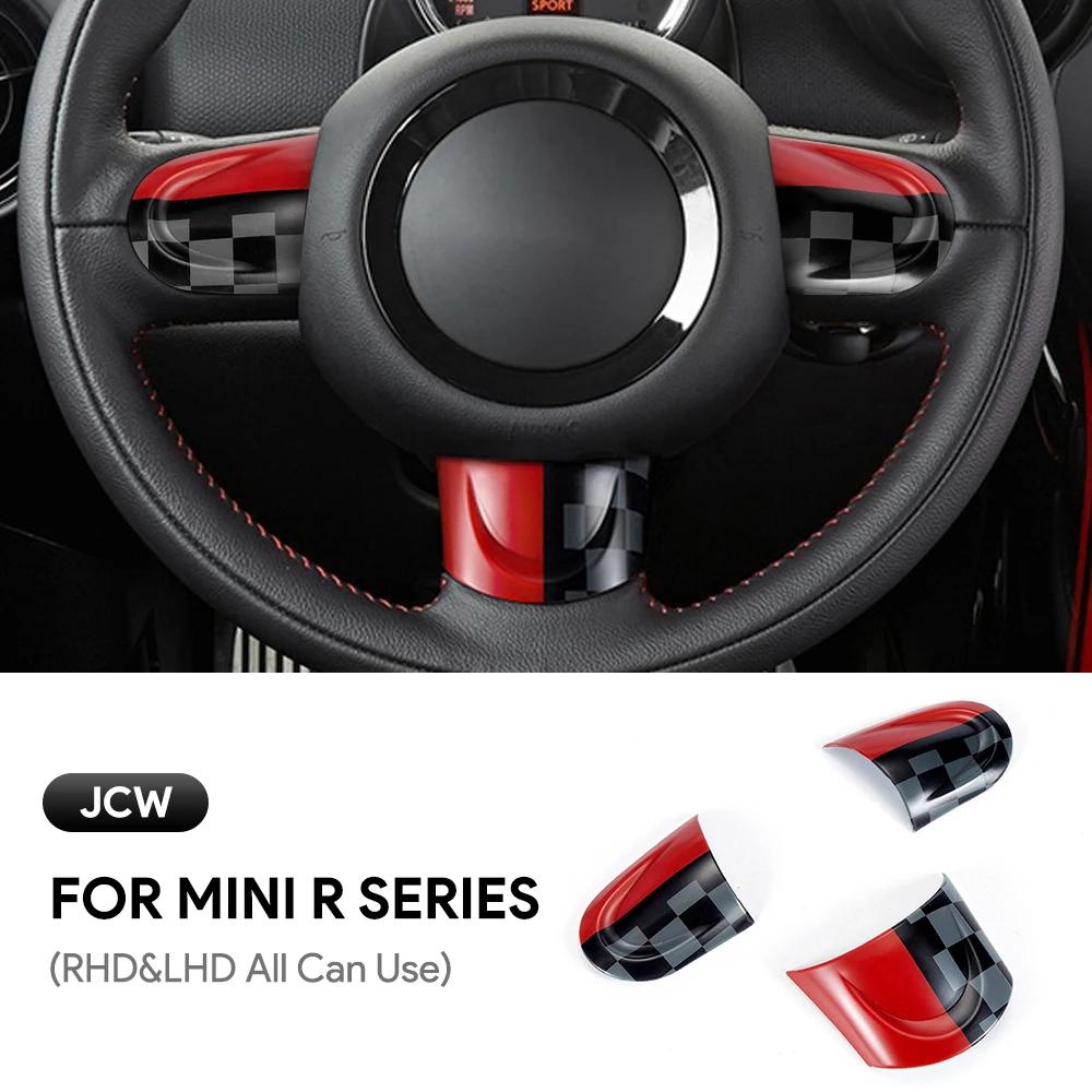 3pcs ABS Car Steering Wheel Button Cover for Mini Cooper R55 R56 Countryman R60 Decoration Interior Union Jack Accessories