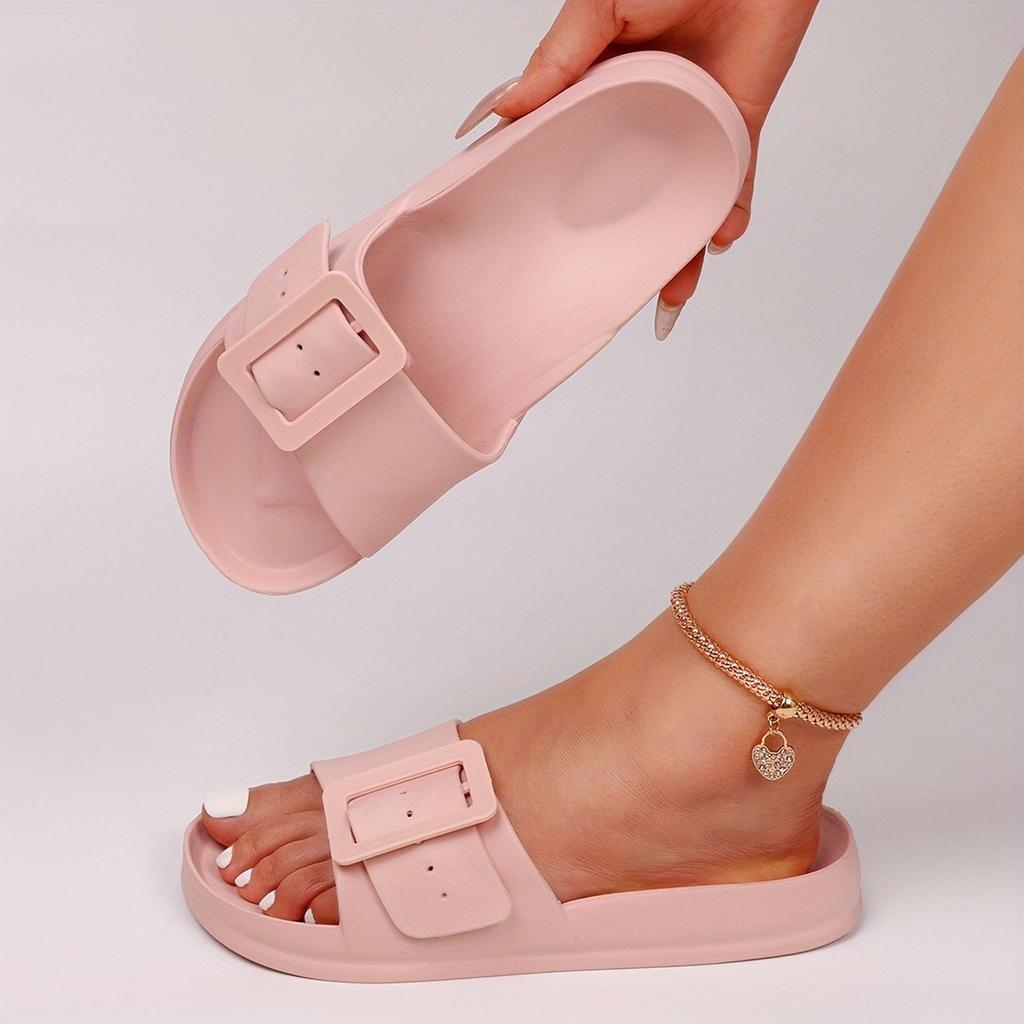 Women's Slippers Korean Version Fashionable Cool Slippers for Outdoor Wear, Casual Home Wear, One Line Dragging, Soft Soled Comfortable Sandals