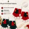 Red Green Winter Knit Mittens Knitted Woolen Touchscreen Full Finger Christmas Gloves  Party Wear