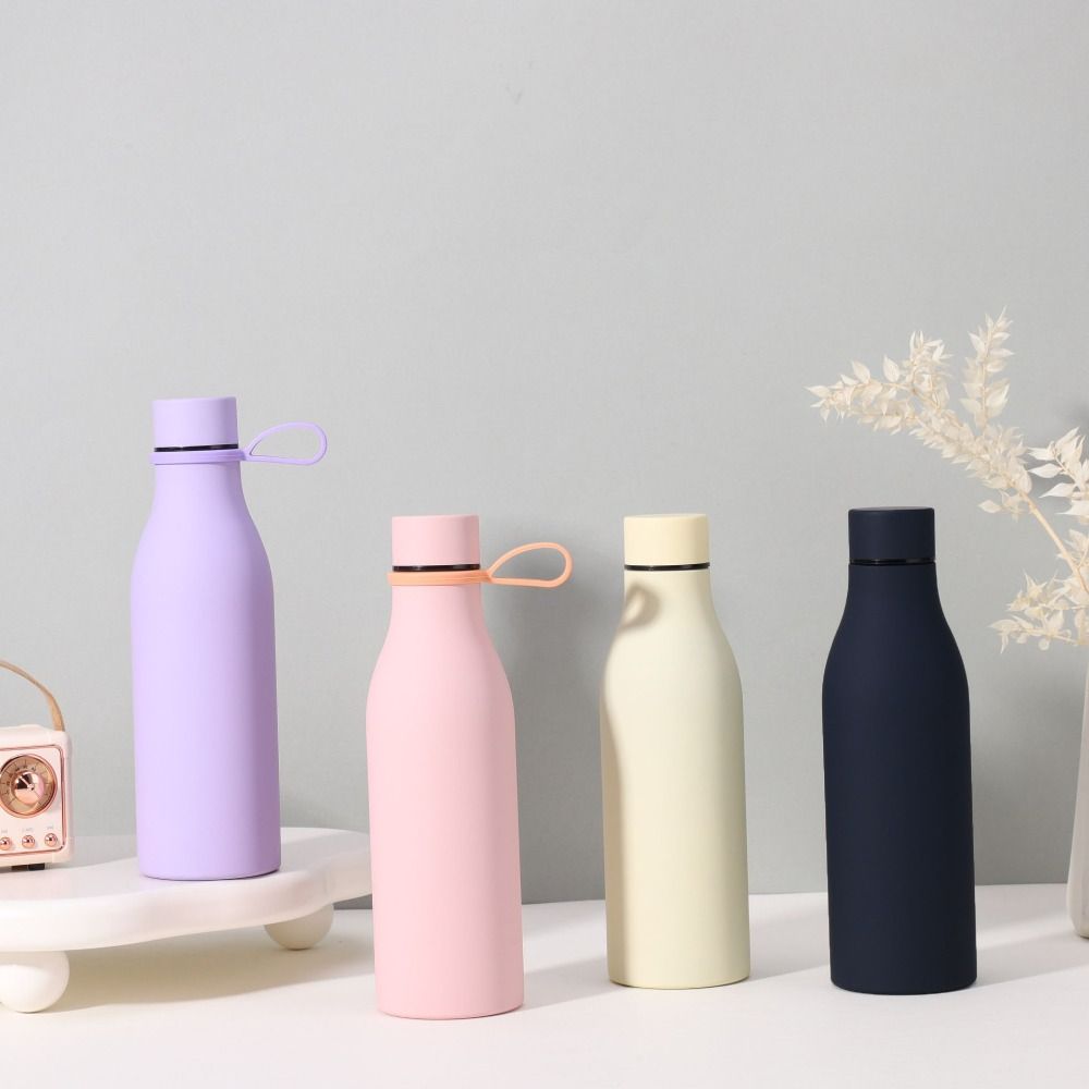 500ml Insulation Cup With Handle 304 Stainless Steel Thermos Water Bottle Vacuum Flask Student