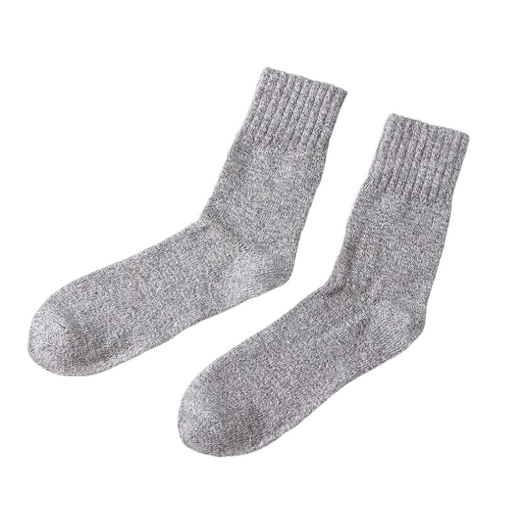 1 Pair Men Socks Winter Cold Weather Nonslip Hosiery Comfortable Foot Warmer Middle Tube Soft Dressing Clothing Footwear