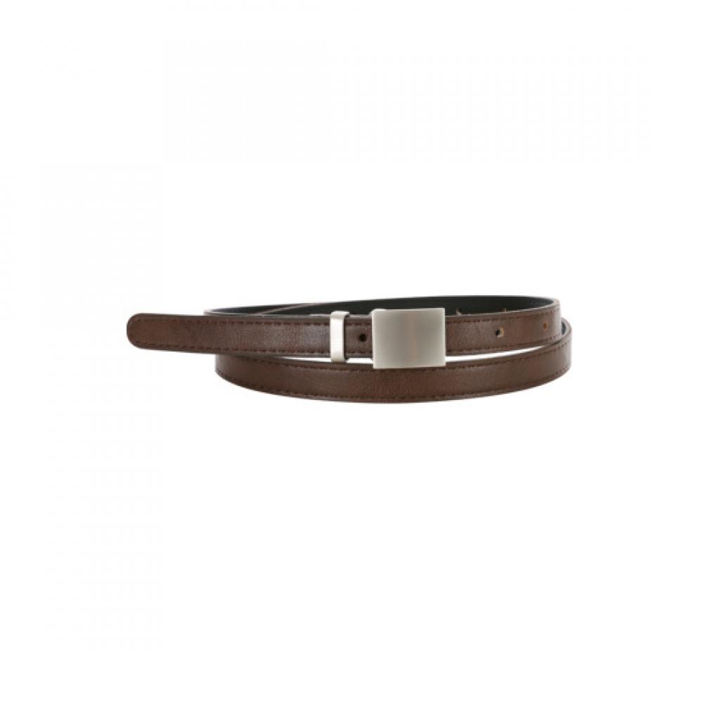 Shop Women New Silver Matte Slim Belt Brown Tu Wbt 0748