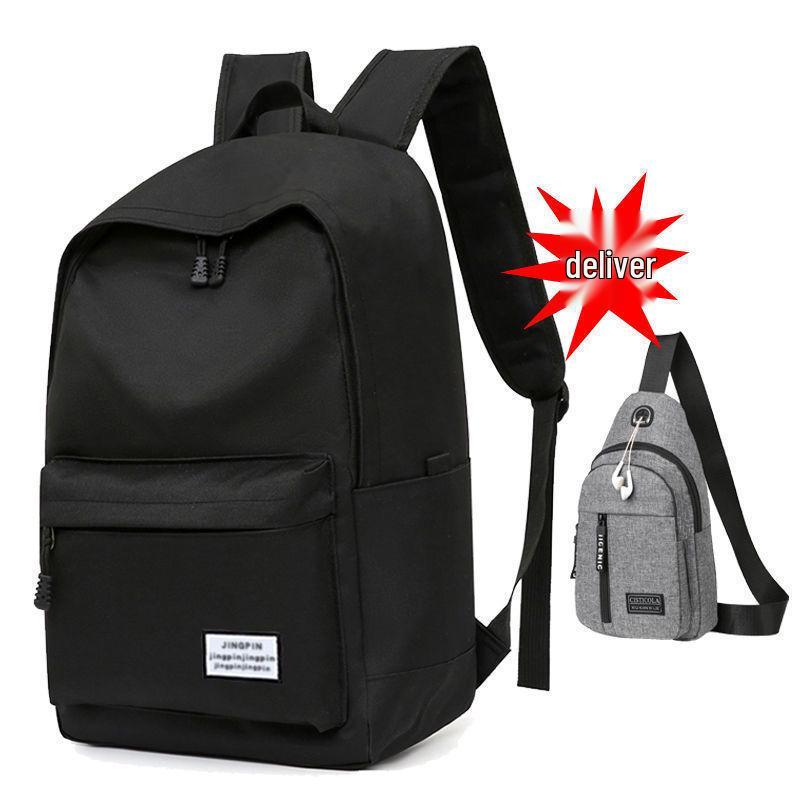 Men's Korean Style Canvas Backpack - Large Capacity for Students, Computers, and Travel