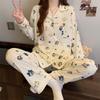 Crayon Xiaoxin Imitation Cotton Pajamas Women's Spring New Long-sleeved High-end Cute and Moving Superman Loungewear Set
