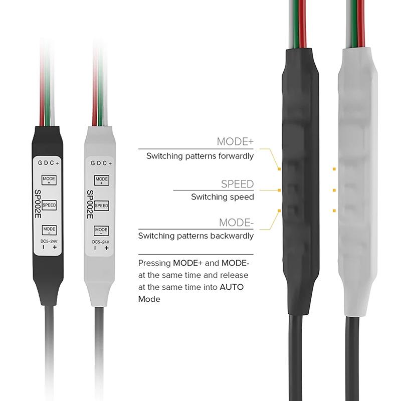 Mini Sp002E Controller For Pixel Led Strip Light Usb 3 4 Key Led Light Strip Music Bluetooth Dc5V-24V