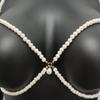 Delicate Handcraft Pearls Chest Necklace Formal Event Jewelry for Daily Wear and Layering