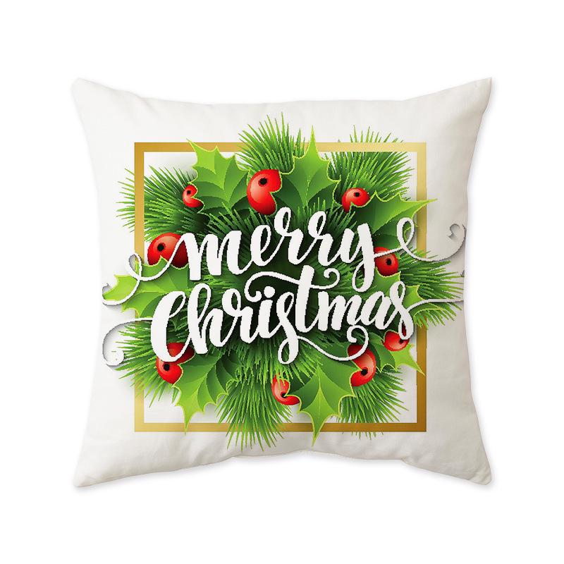 Cross-Border Christmas Festival Printed Cushion Cover for Sofa, Bedside, or Living Room