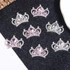 10Pcs Able Flash  Studded Alloy Crown Accessories Diy Hairpin Hair Clip Decoration