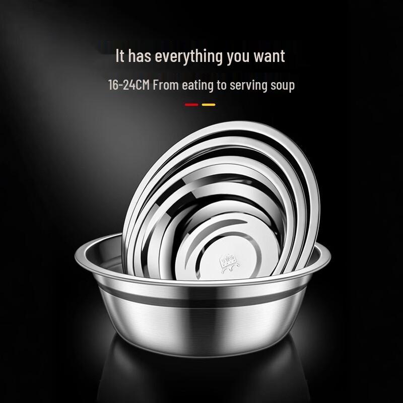 Ruhan Food-Grade 304 Stainless Steel Soup Bowl