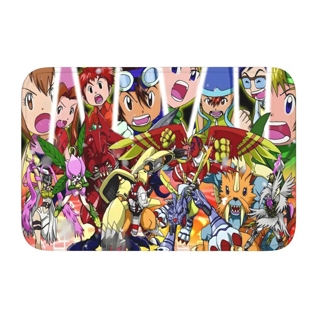 Personalized Digimon Japane  Doormat Mat Anti-Slip Anime Manga Video Game  Kitchen Bathroom Toilet Rug Carpet 40*60cm