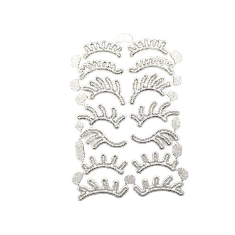 

3 шт. Вырубные ножи для ресниц, Художественная бумага, Тиснение, Вырубной нож, Интеллектуальное развитие детей, Травление, Вырубные ножи из углеродистой стали 7.2x4.8cm серебряный