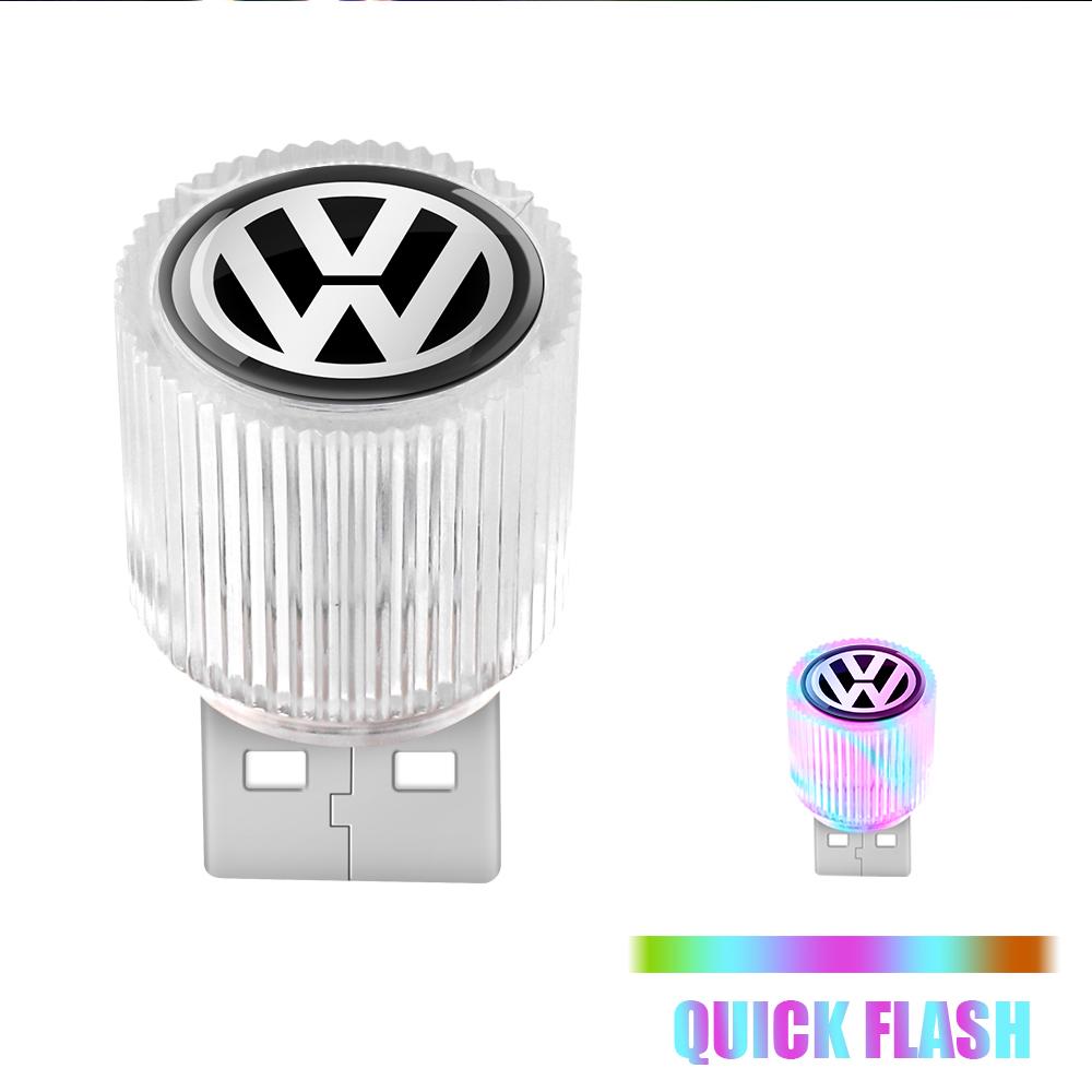 

2026 Hot For VW VOLKSWAGEN 1pc Portable Light Plug Play Decorative Atmosphere Lamps Car Small USB LED Ambient Light for Volkswag 1pc