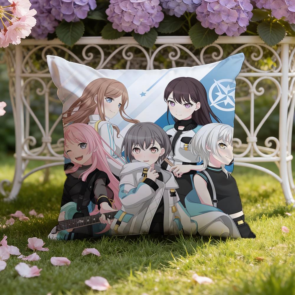 Anime B-BanG D-Dream! It's MyGO Cushion Cover Home & Car Dual-Scene Pillow Cover: Reversible for Premium Comfort