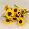 3 Branches Fake Sunflowers 85cm Silk Sunflowers Large Simulation Sunflowers  Home Decoration