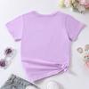 1-10 Years Old Girls Days Of Week Cotton Tees Week Calendar Graphic Print Casual & Trendy T-shirts For Spring & Summer