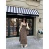 Wildly Spicy Milan Vintage Leopard Print Slip Dress for Slightly Curvy Women, Summer High-End Retro Slim Fit Plus Size Dress