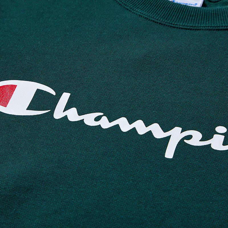 Champion Men's Script Logo Fleece Lined Round Neck Sweatshirt