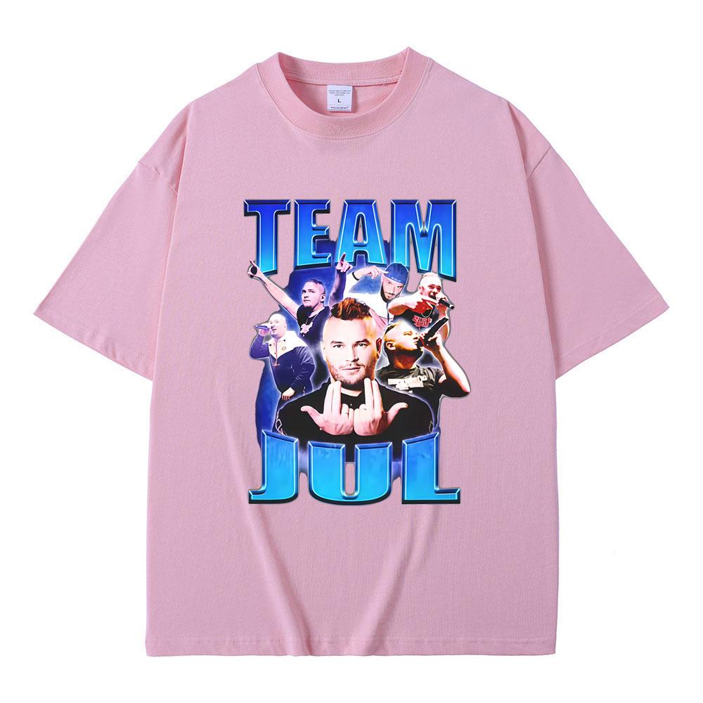 French Rapper Team JUL Graphic Tshirt Men Women Hip Hop Fashion Trend Tshirt Male Casual Oversized Cotton Short Sleeve T Shirts
